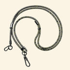 The Core Cord Moss & Olive Fleck – full lanyard coiled flat lay