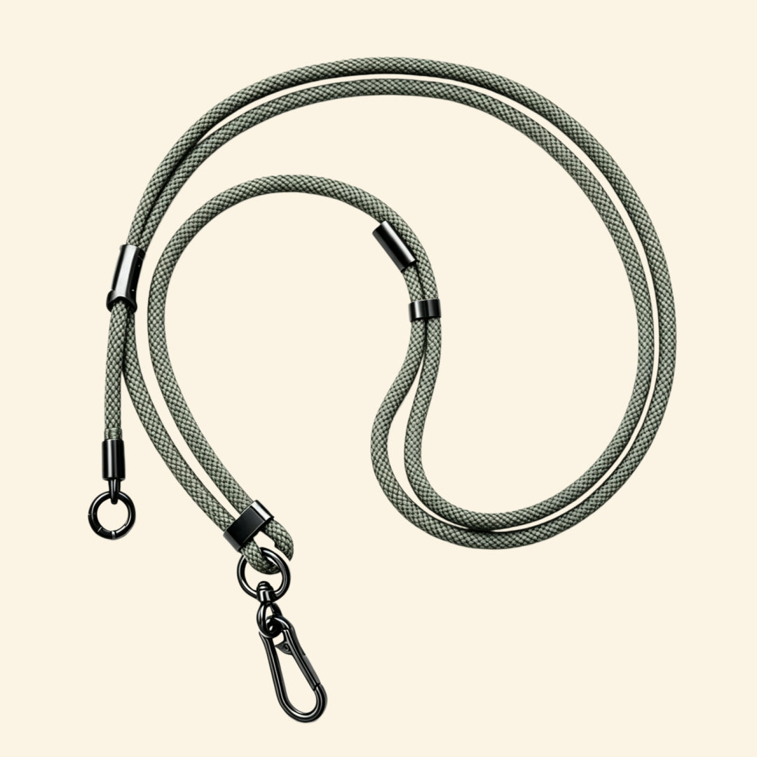 The Core Cord Tactical Sage Green – lanyard with tether pad flat lay