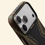 Specimen No. 10546 — Aramid Fiber Micro-Woven Case for iPhone - Carapace StudioiPhone CaseCarapace StudioCarapace StudioCS-10546-ARAMID-1iPhone 17 Pro MaxSpecimen No. 10546 Aramid Fiber iPhone Case — camera bezel detail in brown checker