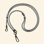 The Core Cord Monochrome Grid – full lanyard coiled flat lay