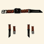 Ember Orange & Black Paracord Braided Band for Apple Watch - Carapace StudioWatch BandCarapace StudioCarapace StudioApple Watch Ultra 3 (49mm)Ember Orange & Black Paracord Braided Band on Apple Watch — front face view