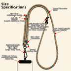 The Core Cord – Archival Utility Rope Lanyard System Amber &amp; Teal Cross-Weave