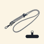 The Core Cord Monochrome Zebra Stripe – lanyard with tether pad flat lay
