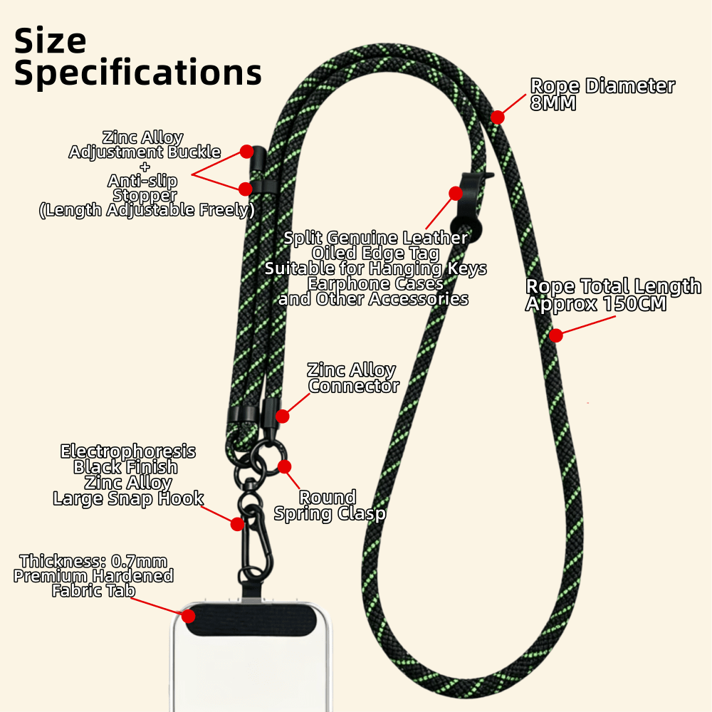 The Core Cord – Archival Utility Rope Lanyard System - Carapace StudioPhone LanyardCarapace StudioCarapace StudioCS-554-CYBER-NEON-GRIDThe Core Cord – Archival Utility Rope Lanyard System