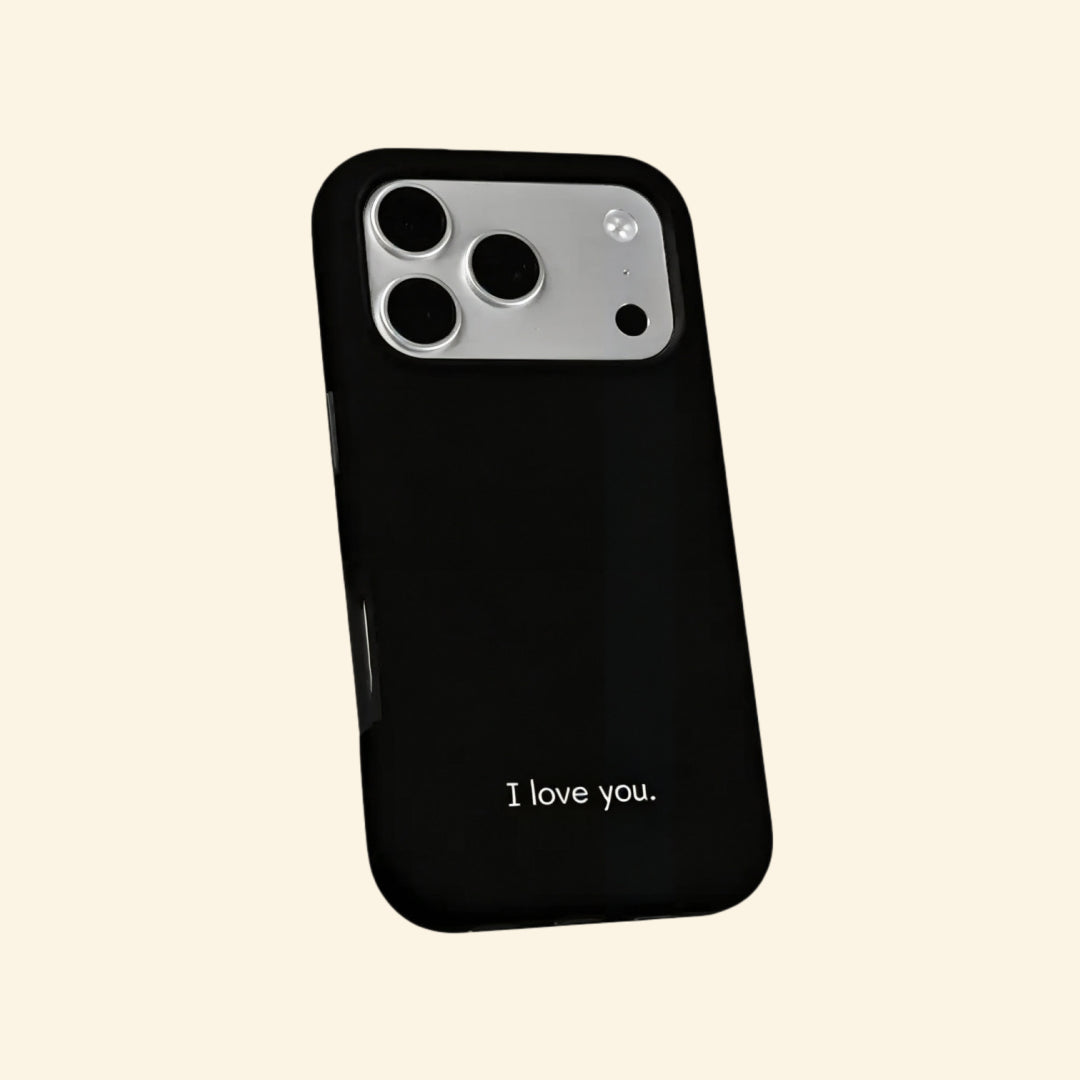 The Final Vow case – low-angle top-down view showing camera island and I love you. placement