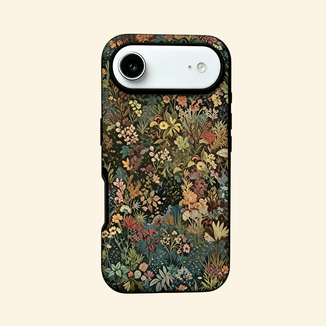 The Nocturnal Flora – Vintage Botanical Tapestry & Nocturnal Flora iPhone Case