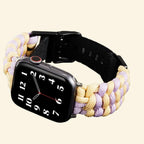 Lavender & Cream Paracord Braided Band — full band isolated diagonal view