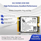 Carapace Capture M.2 NVMe 2230 SSD – 1TB, PCIe Gen3 x4, 3D TLC NAND, for iPhone 4K ProRes recording