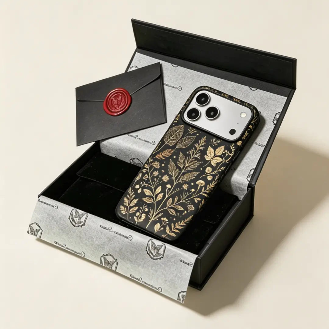 The Herbarium Specimen — Nocturnal Botanical Press Enclosure for iPhone 17 Pro Max