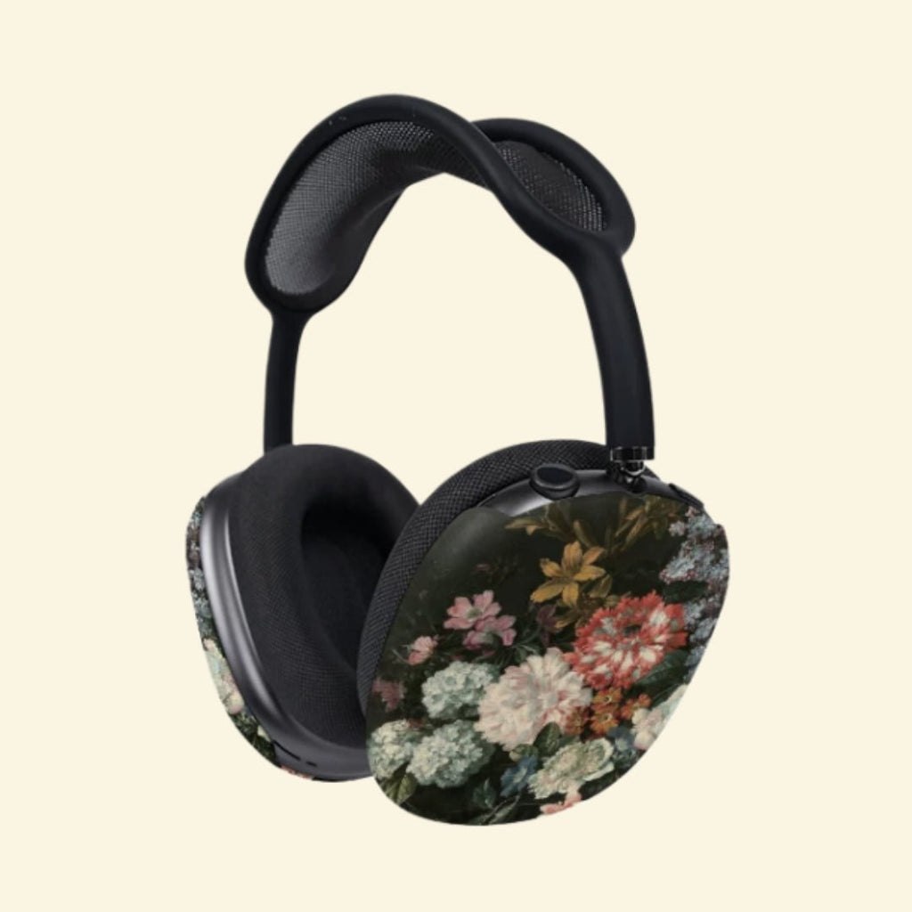 The Baroque Bouquet — Dutch Still Life Floral Ear Cup Enclosure for AirPods Max (1st & 2nd Gen) - Carapace StudioAirPods Max AccessoriesCarapace StudioCarapace StudioCS-118-FLORA-TENEBRISThe Baroque Bouquet AirPods Max ear cup cover - front view showing both cups with Dutch floral still life