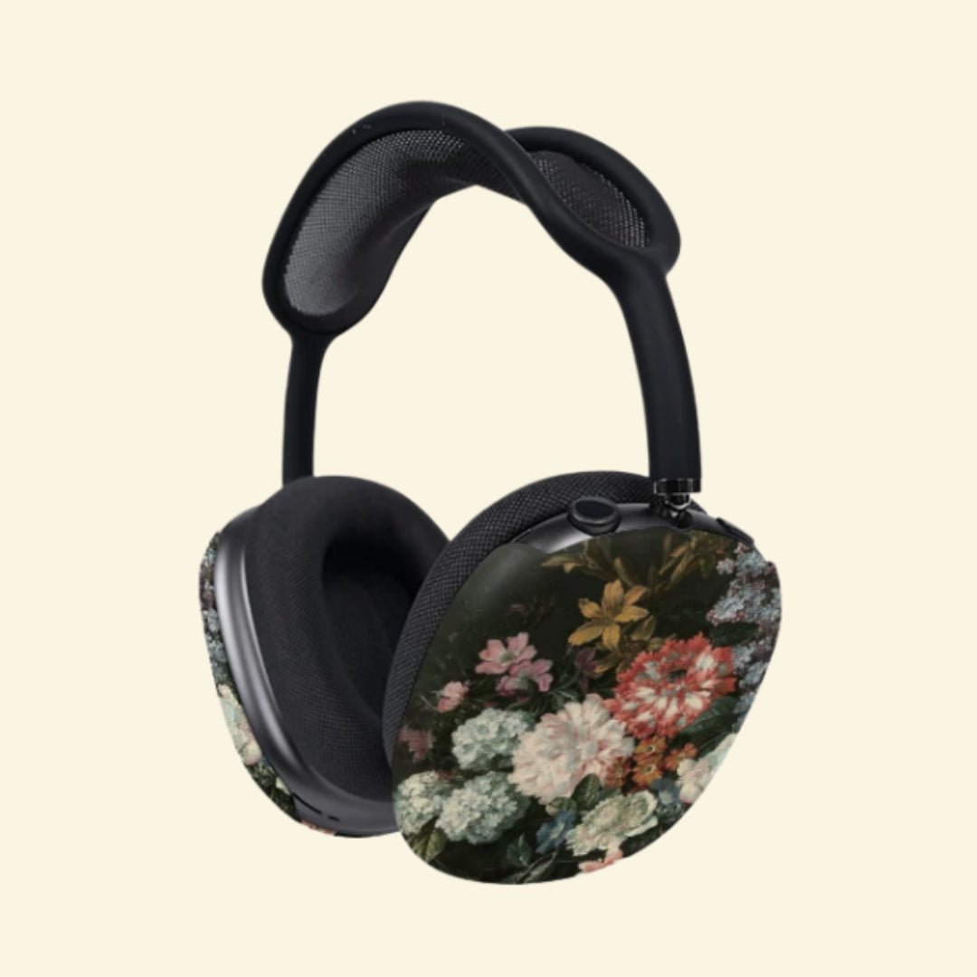 The Baroque Bouquet — Dutch Still Life Floral Ear Cup Enclosure for AirPods Max (1st & 2nd Gen) - Carapace StudioAirPods Max AccessoriesCarapace StudioCarapace StudioCS-118-FLORA-TENEBRISThe Baroque Bouquet AirPods Max ear cup cover - front view showing both cups with Dutch floral still life