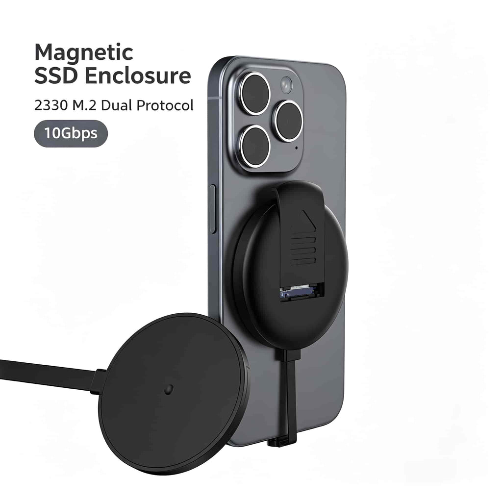 Carapace 10Gbps Mag‑Safe M.2 NVMe SSD Enclosure