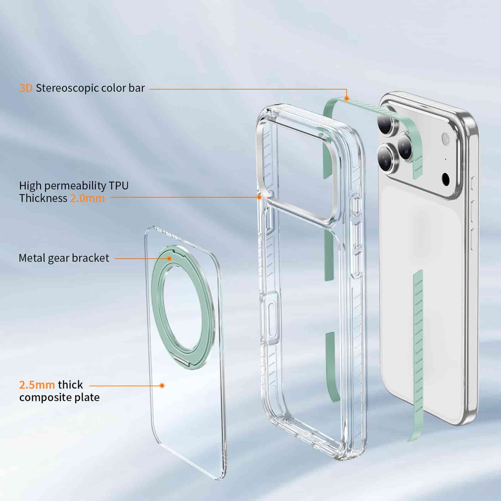 Carapace™ 360° Magnetic Invisible Stand Protective Case for iPhone