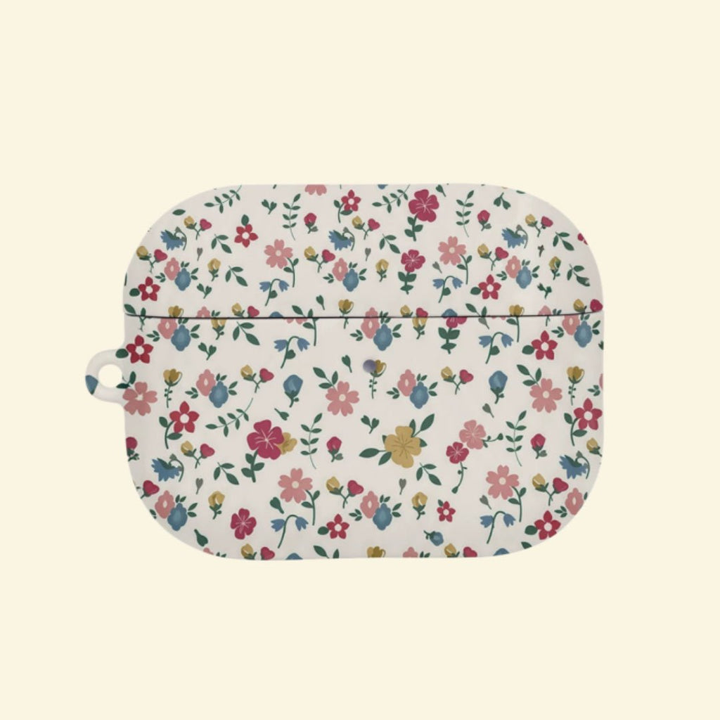 The Vintage Meadow — Retro Ditsy Wildflower Hard Case for AirPods Pro 3 & AirPods 4 - Carapace StudioAirPods CaseCarapace StudioCarapace StudioAirPods Pro 3Vintage Meadow AirPods case front view