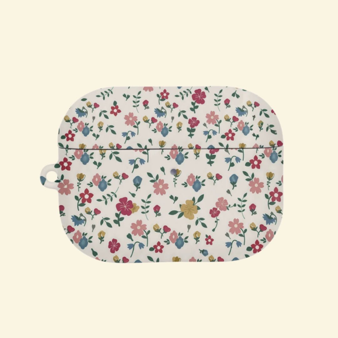 The Vintage Meadow — Retro Ditsy Wildflower Hard Case for AirPods Pro 3 & AirPods 4 - Carapace StudioAirPods CaseCarapace StudioCarapace StudioAirPods Pro 3Vintage Meadow AirPods case front view