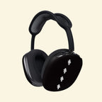 The Quad Procession — Diagonal Silver Crosses Ear Cup Enclosure for AirPods Max (1st & 2nd Gen) - Carapace StudioAirPods Max AccessoriesCarapace StudioCarapace StudioCS-084-CRUX-DIAGONALISThe Quad Procession AirPods Max ear cup cover - side angle view with diagonal silver crosses