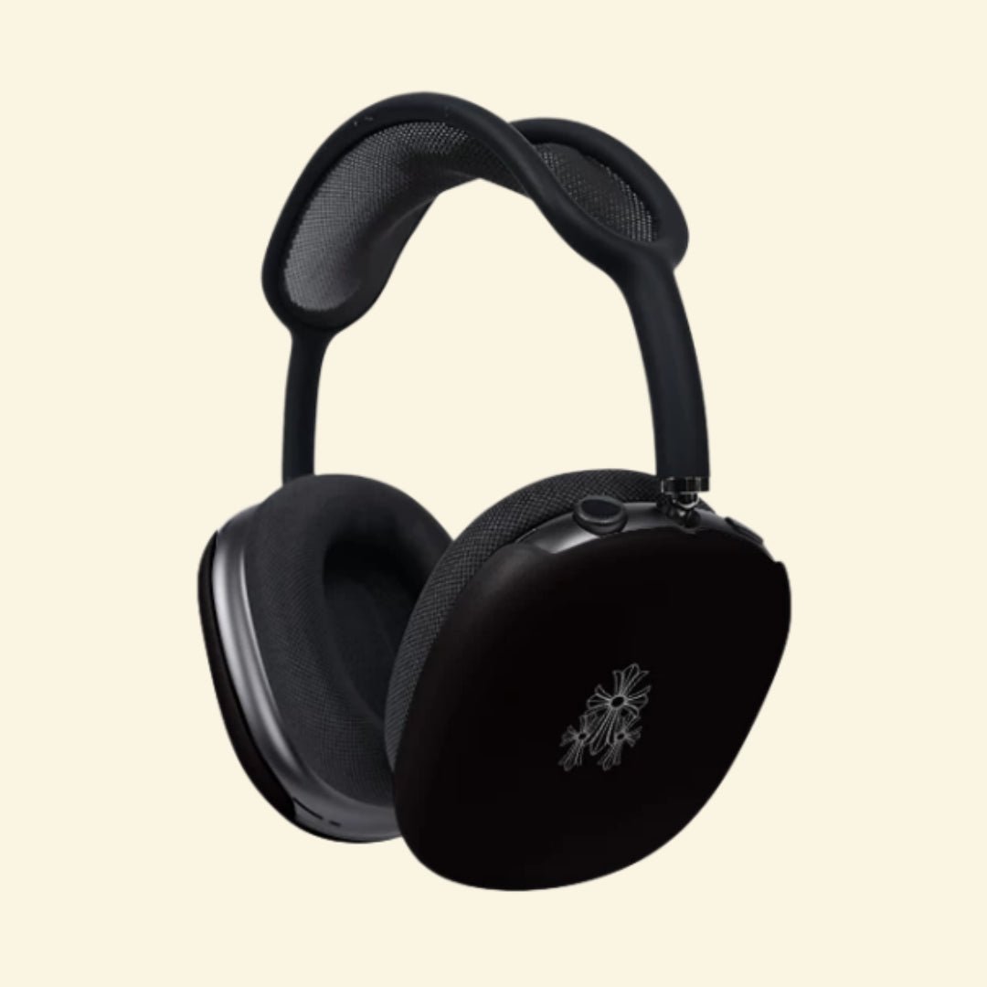 The Silver Cross — Triple Gothic Cross Ear Cup Enclosure for AirPods Max (1st & 2nd Gen) - Carapace StudioAirPods Max AccessoriesCarapace StudioCarapace StudioCS-079-CRUX-ARGENTIThe Silver Cross AirPods Max ear cup cover - front view with triple gothic cross emblem