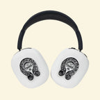 The Sanctum Horseshoe — Gothic Cross Ear Cup Enclosure for AirPods Max (1st & 2nd Gen) - Carapace StudioAirPods Max AccessoriesCarapace StudioCarapace StudioCS-027-CRUCIFIX-HORSESHOE-V3The Sanctum Horseshoe — rear angle view of the gothic horseshoe AirPods Max ear cup cover on cream background