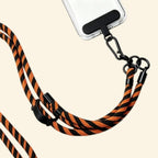 The Core Cord Tactical Amber Stripe – lanyard with tether pad flat lay