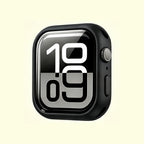 The Velvet Armor Pitch Black Matte – front view with watch face display