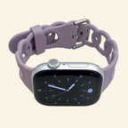 Muted Lavender Cutout Chain Link Silicone Band for Apple Watch - Carapace StudioWatch BandCarapace StudioCarapace StudioSPEC-9383-LAVENDER-WISTERIA-1Apple Watch Ultra 3 (49mm)Muted Lavender Cutout Chain Link Silicone Band - Front View
