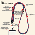 The Core Cord – Archival Utility Rope Lanyard System Crimson Navy Stripe