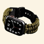 Ranger Green Paracord Braided Band — full band isolated diagonal view