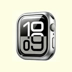 The Velvet Armor Titanium Silver Matte – front view with watch face display