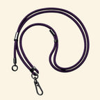 The Core Cord Deep Amethyst – full lanyard coiled flat lay