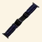 Navy Blue Paracord Braided Band for Apple Watch - Carapace StudioWatch BandCarapace StudioCarapace StudioApple Watch Ultra 3 (49mm)Navy Blue Paracord Braided Band on Apple Watch — front face angled view