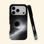 The Singularity – Black Hole Event Horizon & Cosmic Wanderer iPhone Case - Carapace StudioPhone CaseCarapace StudioCarapace StudioCS-3323-SINGULARITY-1iPhone 17 Pro MaxThe Singularity case – angled floating view showing swirling black hole event horizon with solitary figure on matte black