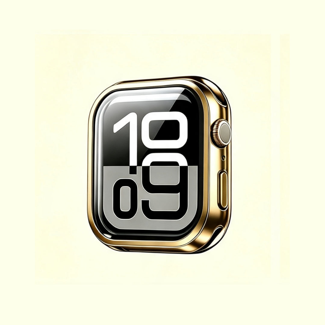 The Golden Vault Aureus Gold – front view with watch face display