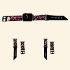 Tricolor Paracord Braided Band for Apple Watch - Carapace StudioWatch BandCarapace StudioCarapace StudioApple Watch Ultra 3 (49mm)Tricolor Red White Blue Paracord Braided Band — full band isolated diagonal view