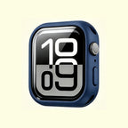The Velvet Armor Midnight Blue Matte – front view with watch face display