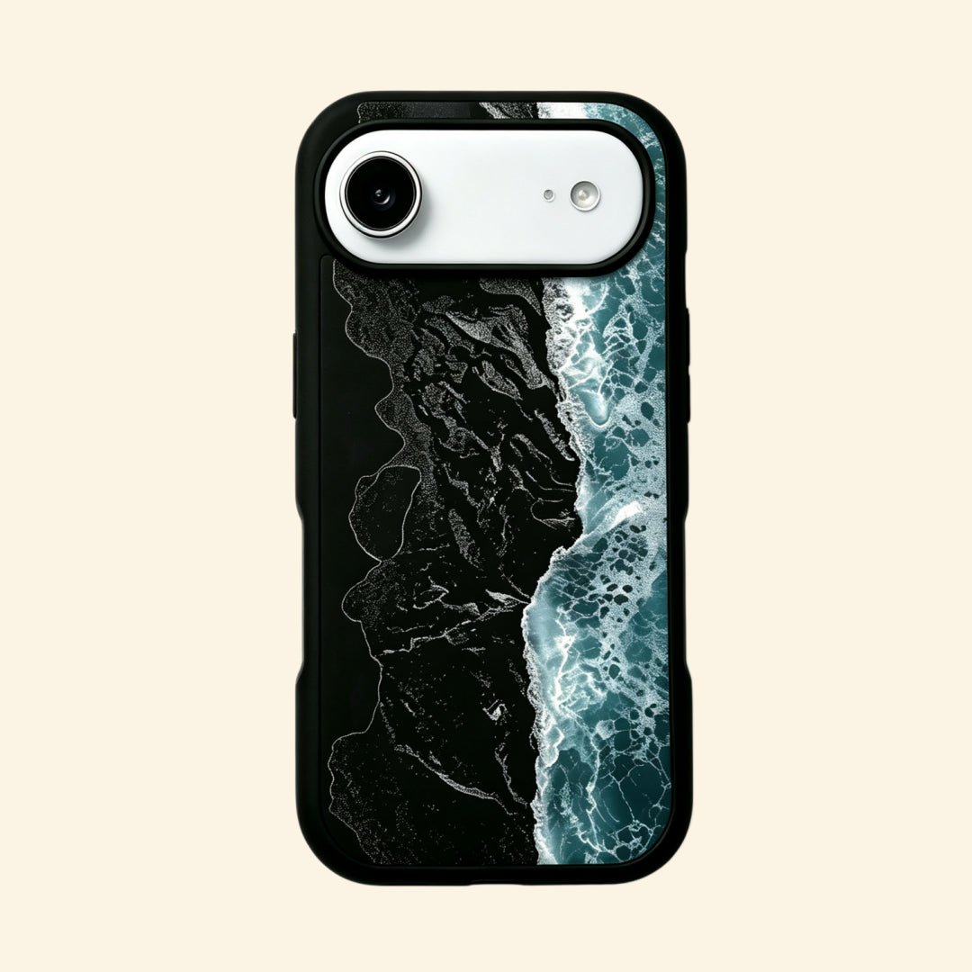 The Basalt Shore – Volcanic Black Sand & Ice-Blue Sea iPhone Case - Carapace StudioPhone CaseCarapace StudioCarapace StudioCS-3626-BASALT-SHORE-1iPhone 17 Pro MaxThe Basalt Shore – Volcanic Black Sand & Ice-Blue Sea iPhone Case