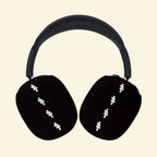 The Quad Procession — Diagonal Silver Crosses Ear Cup Enclosure for AirPods Max (1st & 2nd Gen) - Carapace StudioAirPods Max AccessoriesCarapace StudioCarapace StudioCS-084-CRUX-DIAGONALISThe Quad Procession AirPods Max ear cup cover - rear angle view