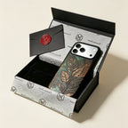 The Foliage Specimen — Emerald Codex & Gilded Leaf Enclosure for iPhone 17 Pro Max