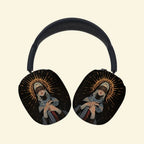 The Veiled Oracle — Blindfolded Saint Ear Cup Enclosure for AirPods Max (1st & 2nd Gen) - Carapace StudioAirPods Max AccessoriesCarapace StudioCarapace StudioCS-033-SANCTA-CAECA-V2The Veiled Oracle — side angle view showing the blindfolded saint ear cup enclosure on AirPods Max