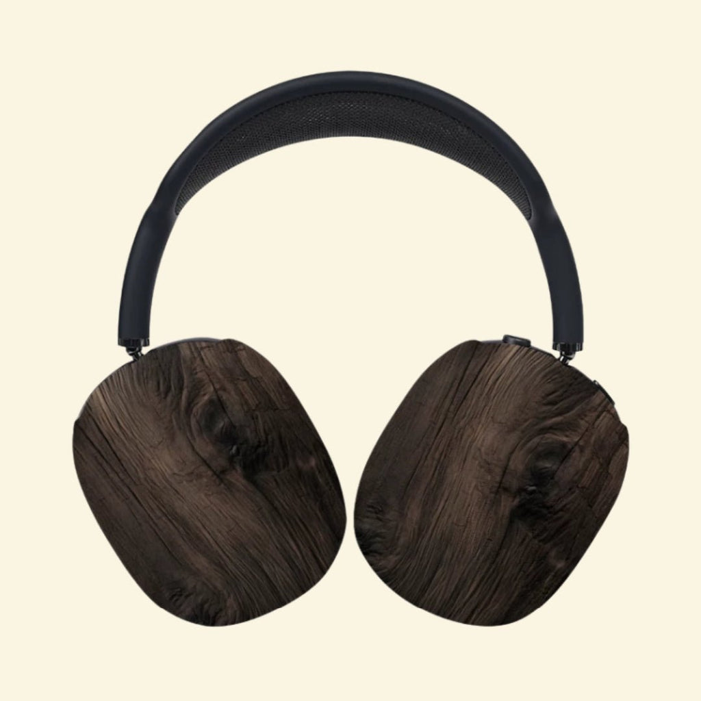 The Ancient Oak — Petrified Timber Ear Cup Enclosure for AirPods Max (1st & 2nd Gen) - Carapace StudioAirPods Max AccessoriesCarapace StudioCarapace StudioCS-041-QUERCUS-ANTIQUA-V2The Ancient Oak — side angle view showing the petrified timber ear cup enclosure on AirPods Max