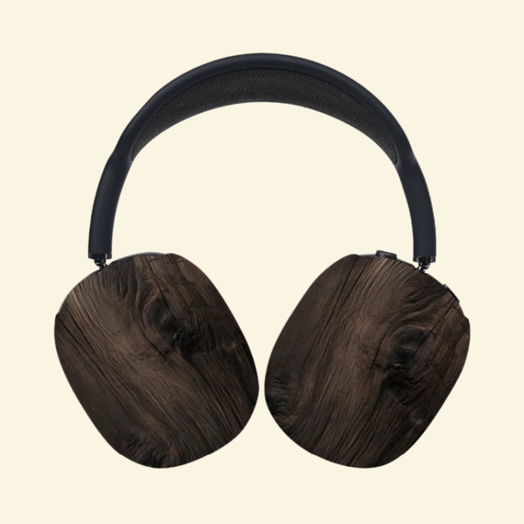 The Ancient Oak — Petrified Timber Ear Cup Enclosure for AirPods Max (1st & 2nd Gen) - Carapace StudioAirPods Max AccessoriesCarapace StudioCarapace StudioCS-041-QUERCUS-ANTIQUA-V2The Ancient Oak — side angle view showing the petrified timber ear cup enclosure on AirPods Max