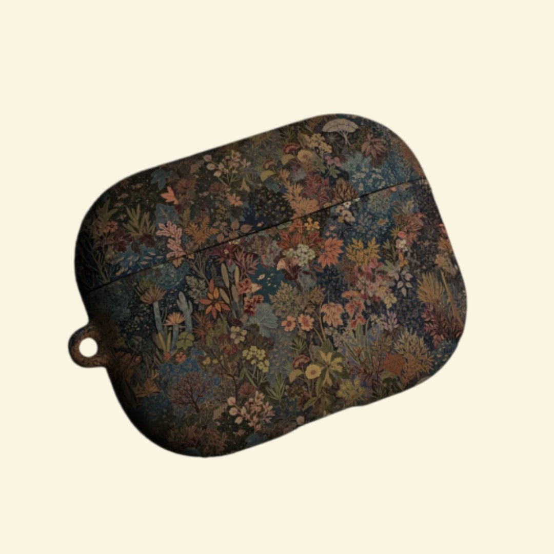 The Enchanted Forest — Vintage Medieval Tapestry Hard Case for AirPods Pro 3 & AirPods 4 - Carapace StudioAirPods CaseCarapace StudioCarapace StudioAirPods Pro 3Enchanted Forest AirPods case with lid open