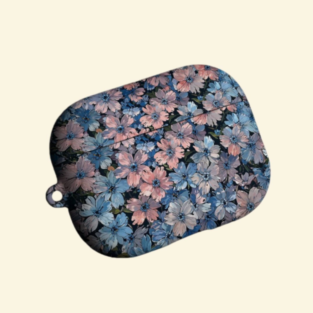 The Midnight Flora — Vintage Impressionist Floral Oil Painting Hard Case for AirPods Pro 3 & AirPods 4 - Carapace StudioAirPods CaseCarapace StudioCarapace StudioAirPods Pro 3Midnight Flora AirPods case with lid open