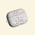 The English Rosery — Soft Watercolor Botanical Floral Hard Case for AirPods Pro 3 & AirPods 4 - Carapace StudioAirPods CaseCarapace StudioCarapace StudioAirPods Pro 3English Rosery AirPods case angled view