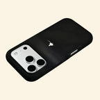 The Silent Void case – second angled floating view showing full minimalist dark waters composition and camera island