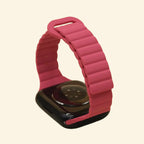 Rose Magenta Magnetic Silicone Band — standalone loop display showing magnetic clasp