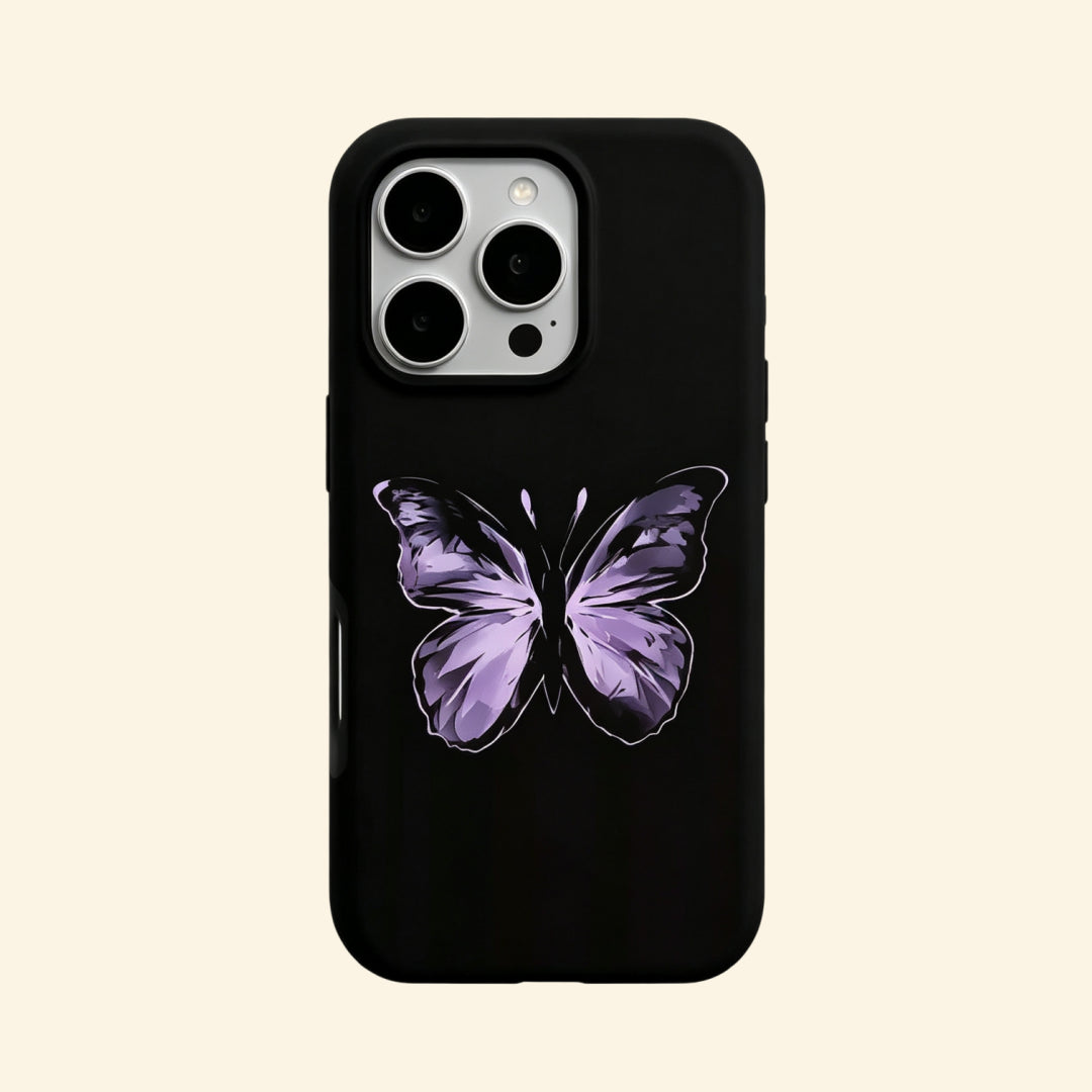 The Amethyst Wing – Purple Crystal Butterfly Fine Art iPhone Case