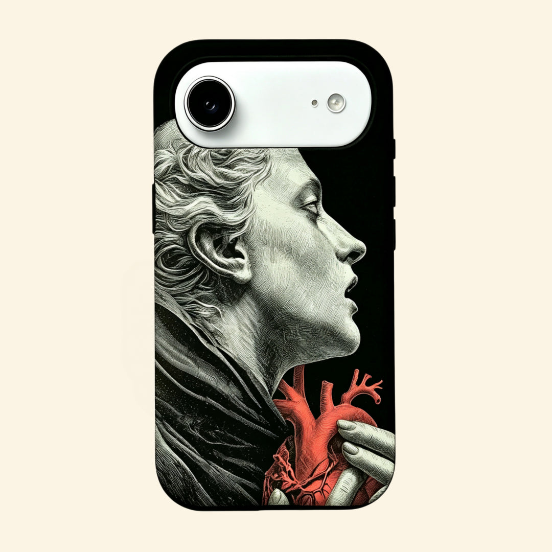 The Anatomy of Passion – Anatomical Heart & Classical Statue Fine Art iPhone Case