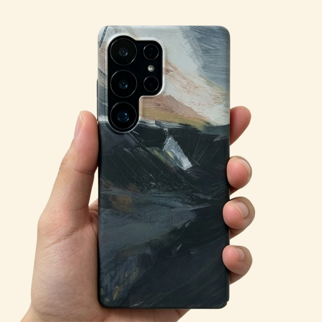 Misty Ridge Landscape Case for Samsung Galaxy S Series — in-hand lifestyle shot