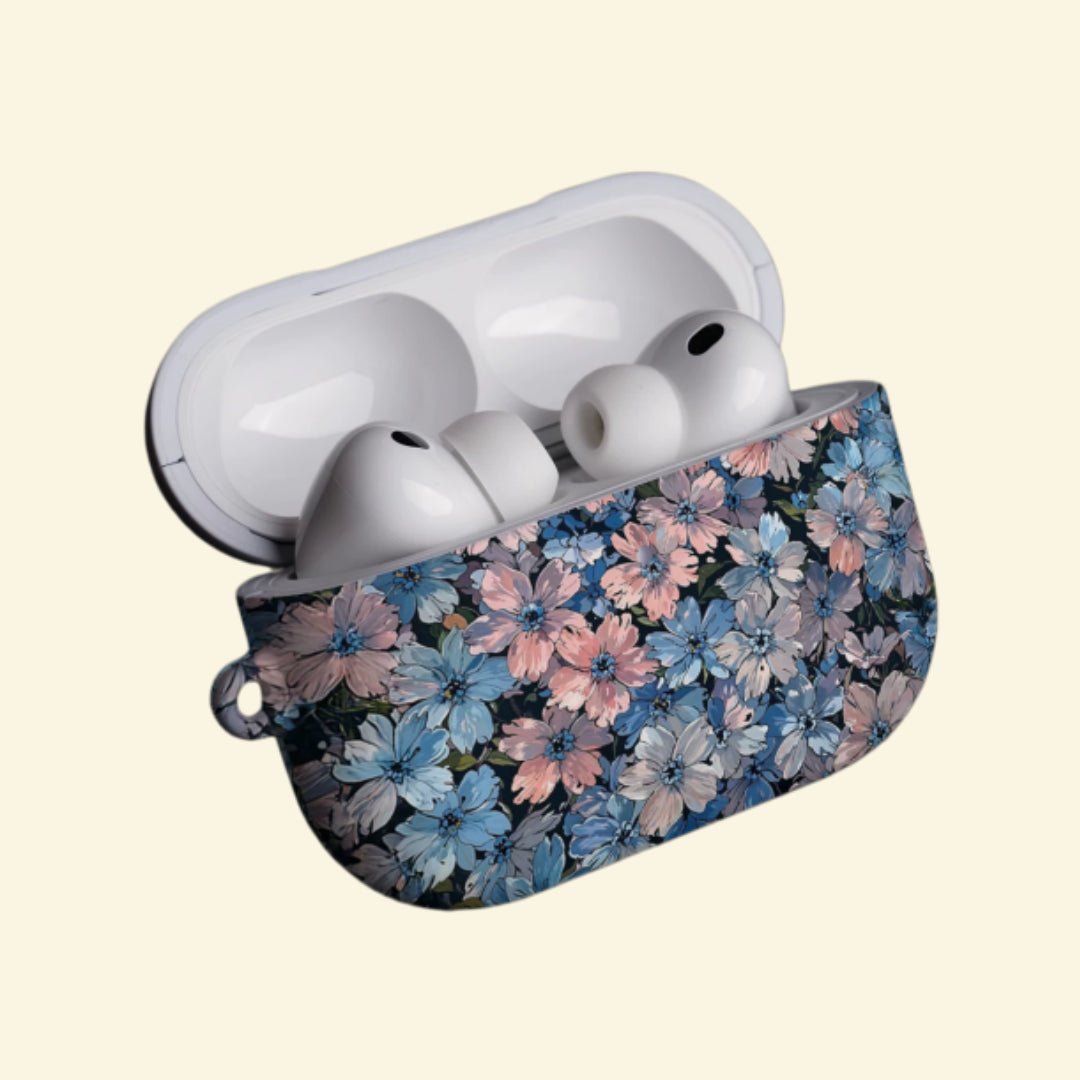 The Midnight Flora — Vintage Impressionist Floral Oil Painting Hard Case for AirPods Pro 3 & AirPods 4 - Carapace StudioAirPods CaseCarapace StudioCarapace StudioAirPods Pro 3Midnight Flora AirPods case front view