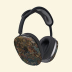 The Botanical Cabinet — Vintage Tapestry & Plant Study Ear Cup Enclosure for AirPods Max (1st & 2nd Gen) - Carapace StudioAirPods Max AccessoriesCarapace StudioCarapace StudioCS-129-SILVA-CURIOSITASThe Botanical Cabinet AirPods Max ear cup cover - close-up side view of botanical tapestry artwork
